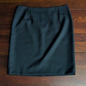 Pendleton Womens Petite 14 Black 100% Virgin Wool Pencil Lined Skirt Darted USA